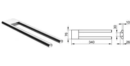 Полотенцедержатель двойной «Keuco» Edition 400 11519010000 на стену хром Полотенцедержатель двойной «Keuco» Edition 400 11519010000 на стену хром