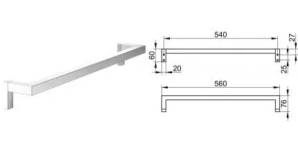 Полотенцедержатель «Keuco» Edition 90 19101010600 на стену хром