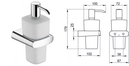 Дозатор для мыла «Keuco» Elegance 11654019000 на стену хром