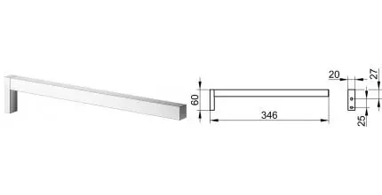 Полотенцедержатель «Keuco» Edition 90 19122010000 на стену хром