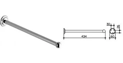 Полотенцедержатель «Keuco» Astor 02117010000 на стену хром Полотенцедержатель «Keuco» Astor 02117010000 на стену хром