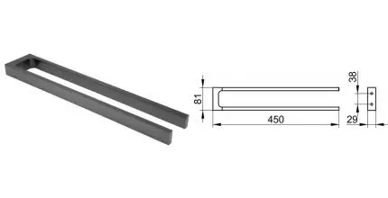 Полотенцедержатель двойной «Keuco» Edition 11 11118130000 на стену чёрный Полотенцедержатель двойной «Keuco» Edition 11 11118130000 на стену чёрный
