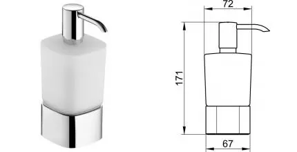 Дозатор для мыла «Keuco» Elegance 11654019001 на стол хром