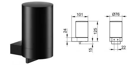 Дозатор для мыла «Keuco» Plan 14951370000 на стену чёрный матовый