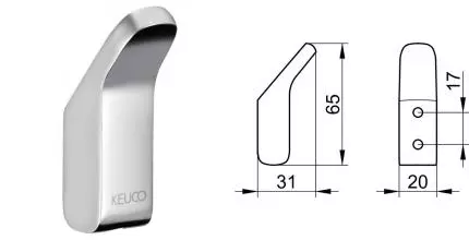 Крючок «Keuco» Collection Moll 12715010000 на стену хром Крючок «Keuco» Collection Moll 12715010000 на стену хром
