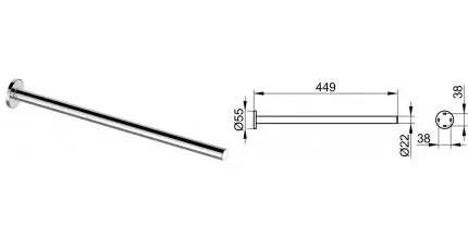 Полотенцедержатель «Keuco» Plan 14920010000 на стену хром