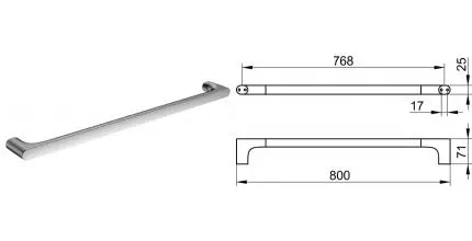 Полотенцедержатель «Keuco» Edition 400 11501010800 на стену хром Полотенцедержатель «Keuco» Edition 400 11501010800 на стену хром