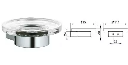 Мыльница «Keuco» Plan 14955019000 на стену хром