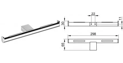Держатель для туалетной бумаги «Keuco» Plan 14963010003 на стену хром Держатель для туалетной бумаги «Keuco» Plan 14963010003 на стену хром
