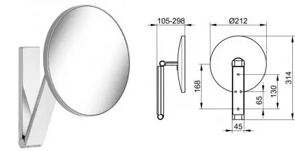 Косметическое зеркало «Keuco» iLook_move 17612010000 на стену хром