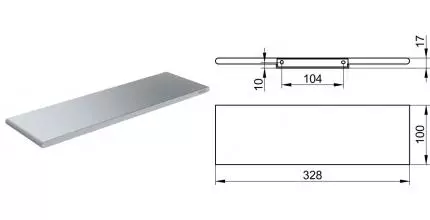 Полка в ванну «Keuco» Edition 400 11558170000 на стену хром
