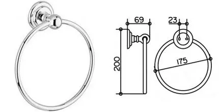 Полотенцедержатель «Keuco» Astor 02121010000 на стену хром Полотенцедержатель «Keuco» Astor 02121010000 на стену хром