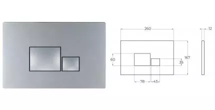 Кнопка смыва «Belbagno» BB071CR хром Кнопка смыва «Belbagno» BB071CR хром