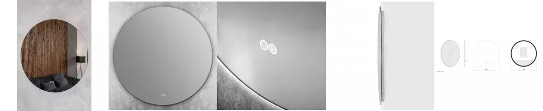 Зеркало «Art&Max» Sanremo D100 с подсветкой и подогревом холодный белый