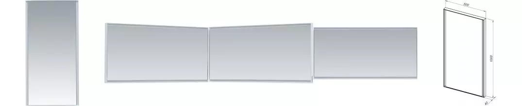 Зеркало «Allen Brau» Infinity 50/100 1.21021.WT с подсветкой белое