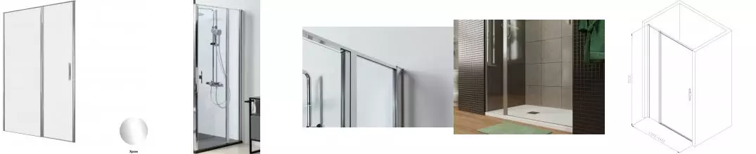 Душевая дверь «Allen Brau» Priority 140/200 прозрачная/хром универсальная Душевая дверь «Allen Brau» Priority 140/200 прозрачная/хром универсальная
