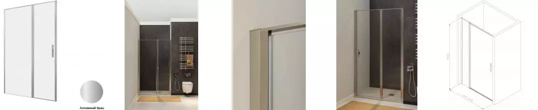 Душевая дверь «Allen Brau» Priority 140/200 прозрачная/серебро универсальная