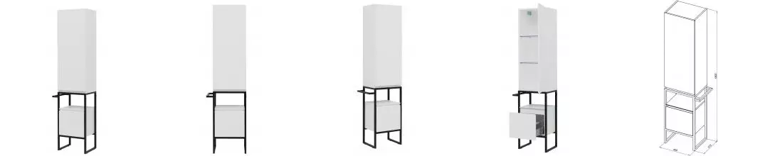 Пенал «Allen Brau» Priority 40 (274316) white matt правый