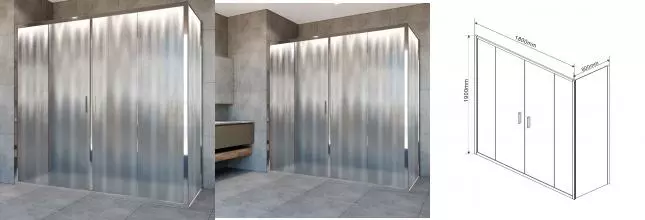 Душевой угол-ограждение «Vincea» Garda VSR-1G28018CH 180/80 прямоугольный шиншилла/хром без поддона универсальный