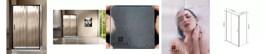 Душевой угол-ограждение «Vincea» Garda VSR-1G9012CHB 120/90 прямоугольный шиншилла/чёрный без поддона универсальный