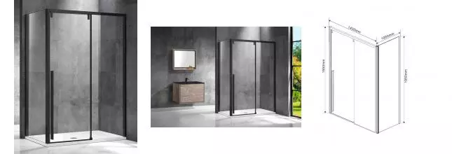 Душевой угол-ограждение «Vincea» Lugano VSR-1L1014CLB-1 140/100 прямоугольный прозрачный/чёрный без поддона универсальный Душевой угол-ограждение «Vincea» Lugano VSR-1L1014CLB-1 140/100 прямоугольный прозрачный/чёрный без поддона универсальный