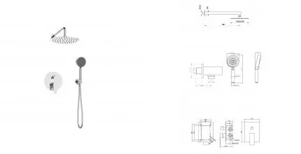 Душевая система «Belbagno» Ancona ANCONA-DSET-CRM хром