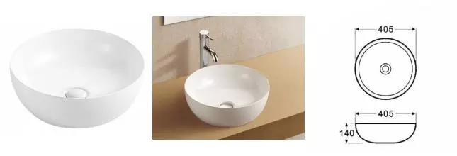 Раковина «Azario» 40/40 AZ3216SP фарфоровая белая Раковина «Azario» 40/40 AZ3216SP фарфоровая белая