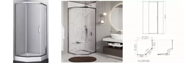 Душевой угол-ограждение «WasserKRAFT» Naab 86S38 100/100 прозрачный/хром без поддона универсальный Душевой угол-ограждение «WasserKRAFT» Naab 86S38 100/100 прозрачный/хром без поддона универсальный