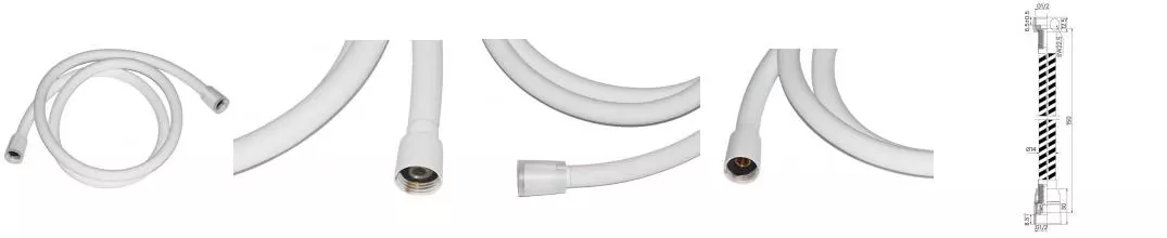 Душевой шланг «Iddis» Optima Home OPH15WLi19 150 см белый матовый Душевой шланг «Iddis» Optima Home OPH15WLi19 150 см белый матовый