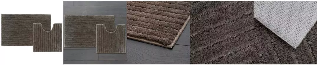 Комплект ковриков в ванну «Iddis» Basic B17M585i12 85/55+50/50 микрофибра серый