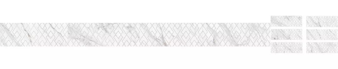 Настенный декор «Eletto Ceramica» Calacatta Grey Perla Glossy 70x24,2 589122001 серый