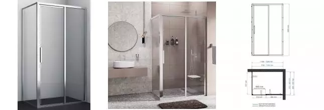 Душевой угол-ограждение «WasserKRAFT» Lopau 32S07R 120/90 без поддона правый Душевой угол-ограждение «WasserKRAFT» Lopau 32S07R 120/90 без поддона правый