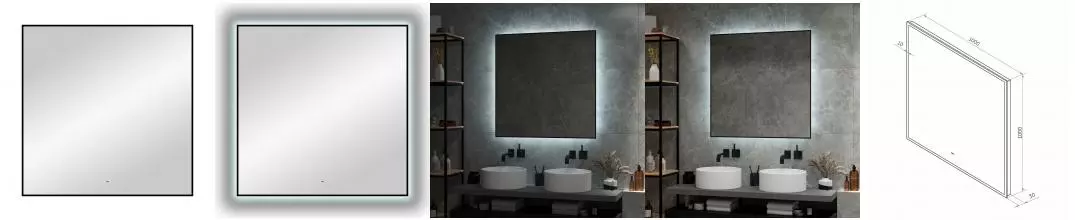 Зеркало «Art&Max» Sorrento 100/100 с подсветкой Зеркало «Art&Max» Sorrento 100/100 с подсветкой