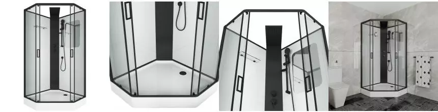 Душевая кабина «Grossman» GR250D 100/100 низкий поддон прозрачная/белая без крыши
