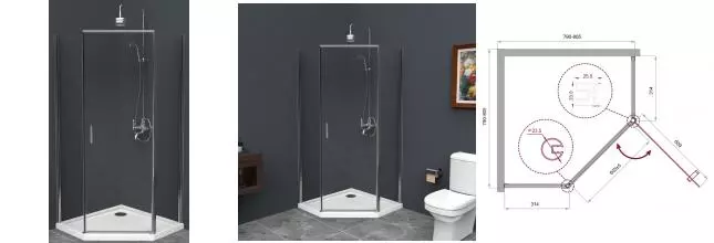 Душевой угол-ограждение «Belbagno» UNO-195-P-1-80-C-Cr 80/80 прозрачный/хром многоугольный без поддона универсальный Душевой угол-ограждение «Belbagno» UNO-195-P-1-80-C-Cr 80/80 прозрачный/хром многоугольный без поддона универсальный