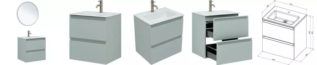 Мебель для ванной подвесная «Allen Brau» Eclipse 60 papyrus white matt Мебель для ванной подвесная «Allen Brau» Eclipse 60 papyrus white matt