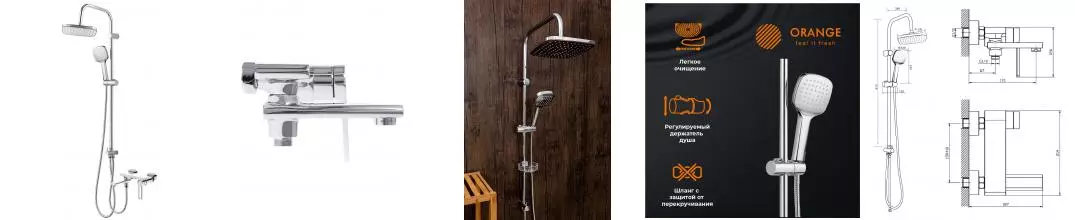 Душевая система «Orange» Splito M36-944cr хром Душевая система «Orange» Splito M36-944cr хром