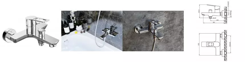 Смеситель для ванны «Agger» Брейв A2310000 хром