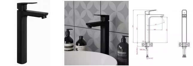 Смеситель для раковины «Paini» Viva Style P4YO205LL чёрный Смеситель для раковины «Paini» Viva Style P4YO205LL чёрный