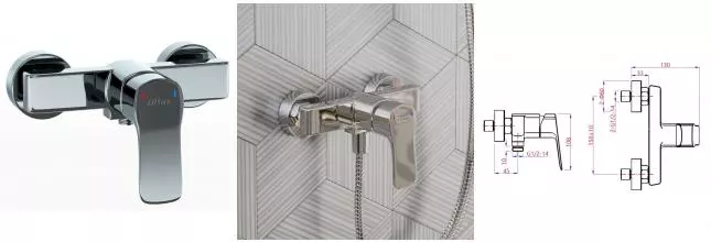 Смеситель для душа «Paini» Viva Style P4CR511 хром Смеситель для душа «Paini» Viva Style P4CR511 хром