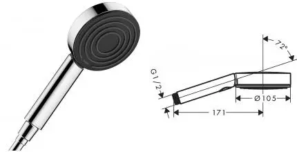 Ручная лейка «Hansgrohe» Pulsify Select 24120000 хром Ручная лейка «Hansgrohe» Pulsify Select 24120000 хром