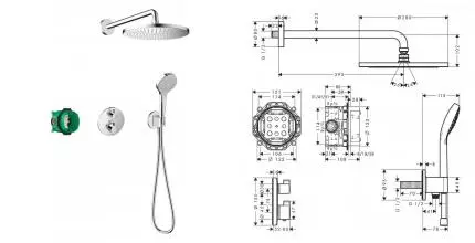 Душевая система «Hansgrohe» Croma E 27954000 Душевая система «Hansgrohe» Croma E 27954000
