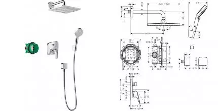 Душевая система «Hansgrohe» Logis 27957000 Душевая система «Hansgrohe» Logis 27957000