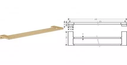 Полотенцедержатель двойной «Hansgrohe» AddStoris 41743140 на стену шлифованная бронза Полотенцедержатель двойной «Hansgrohe» AddStoris 41743140 на стену шлифованная бронза