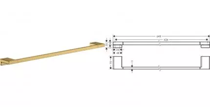 Полотенцедержатель «Hansgrohe» AddStoris 41747990 на стену полированное золото