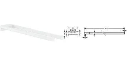 Полотенцедержатель двойной «Hansgrohe» AddStoris 41770700 на стену белый матовый