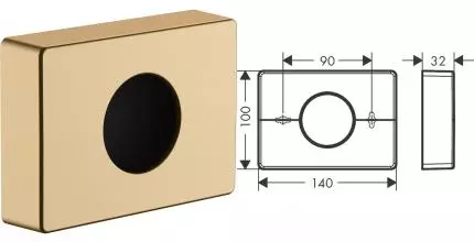 Держатель мусорного пакета «Hansgrohe» AddStoris 41773140 на стену шлифованная бронза