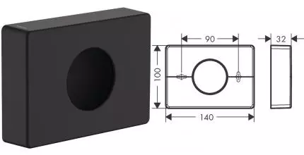 Держатель мусорного пакета «Hansgrohe» AddStoris 41773670 на стену чёрный матовый
