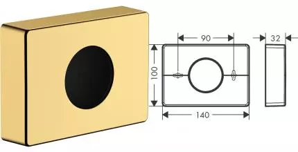 Держатель мусорного пакета «Hansgrohe» AddStoris 41773990 на стену полированное золото