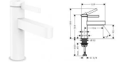 Кран для холодной воды «Hansgrohe» Finoris 76013700 белый матовый